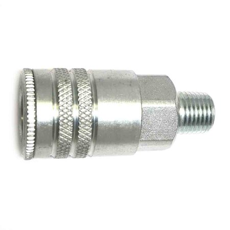 Interstate Pneumatics 3/8 Inch Industrial Steel Coupler x 1/4 Inch Male NPT, PK 100 CH641-100K
